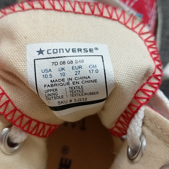 Converse  kids red high tops - Picture 6 of 7